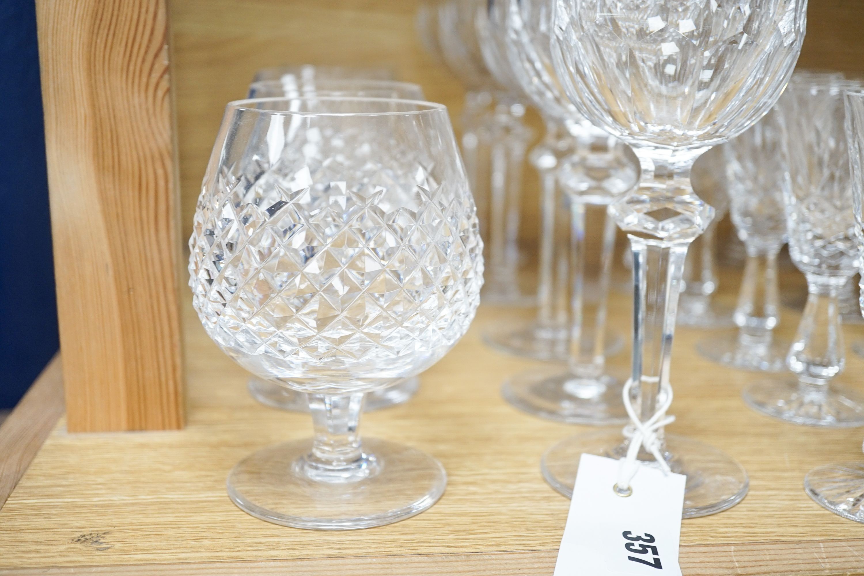 A group of Waterford cut crystal drinking glasses and six other glasses (27)
